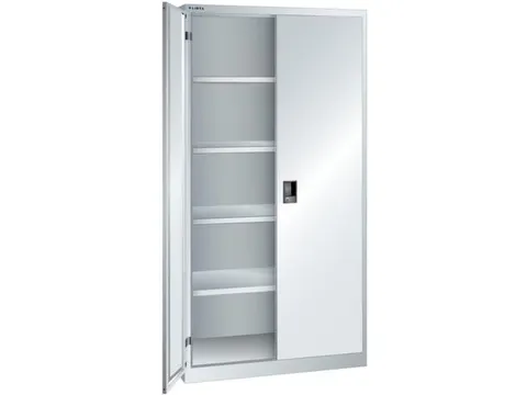 universele kast,HxBxD 1950x1000x580mm,4xStalen bodem,key lock,sokkel