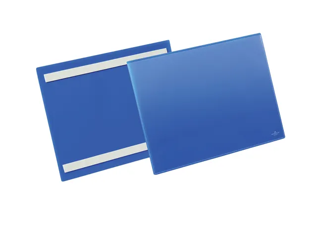 Documenthoes Durable zelfklevend A4 liggend blauw 50 stuks