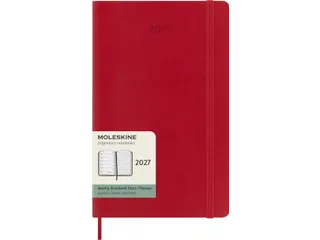 Agenda 2027 Moleskine 12M Weekly 7dag/1pagina large sc scarlet red - 2