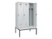locker met bank,voor scheiding van kleding,HxBxD 2120x1200x815mm,3vak