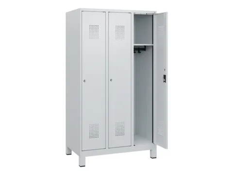 schoollocker,HxBxD 1630x900x500mm,3vak,vak B 300mm,cil.-slot,voeten