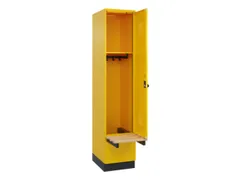 locker met bank,HxBxD 1950x400x815mm,1vak,vak B 400mm,draaigrendel