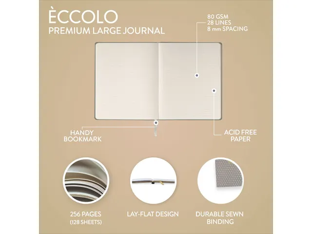 Carnet de notes Gray Bee ligné 20x25cm