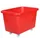 Verrijdbare Rechthoekige Bak 227 Liter Hxbxd 641X902X660Mm Pe Rood