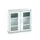 vitrinekast 1000x1050x350mm 2xStalen bodem romp RAL7035 front RAL7035