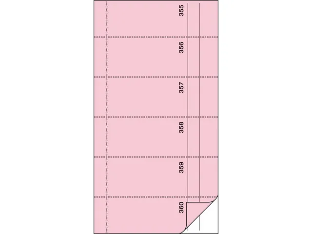Bonboekje Sigel zelfdoorschrijvend 10,5x20cm 360 nrs roze