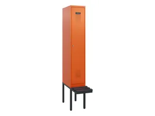 locker met bank,HxBxD 1950x300x815mm,1vak,vak B 300mm,cilinderslot - 2