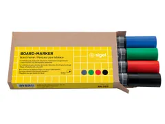 Whiteboardstift Sigel 2-3mm rond assorti zwart/blauw/rood/groen