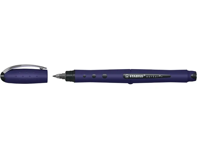 Rollerpen STABILO Worker+ Wildflower Distel Blauw medium