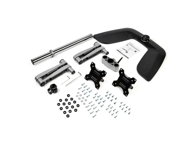 Bras articulé 2 écrans rticulé Acier & Alu