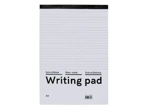 Schrijfblok Qbasic A4 lijn 160blz 60gr