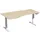 In hoogte verstelbaar bureau in vrije vorm,HxBxD 730-1230x1800x1000mm