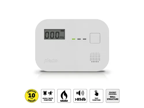 Koolmonoxidemelder Alecto 10 jaar sensor wit