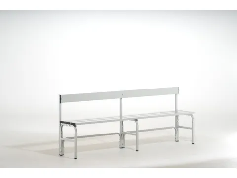 omkleedbank,HxLxD 770x1500x375mm,alu. lijsten,frame RVS RAL7035