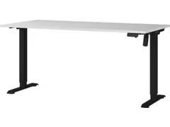 Elektrisch ihv bureau,HxBxD 710-1190x1600x800mm,blad lichtgrijs