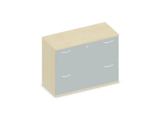 hangmappenkast 770x1000x430mm 2hangmappenframes Esdoorn+ Lichtgrijs