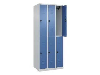 dubbeldekse locker,HxBxD 1850x750x500mm,3x2vak.,vak B 250mm - 2