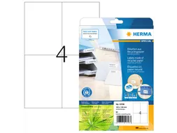 HERMA 10706 Etiketten van gerecycled papier A4 105x148mm Wit 80 stuks