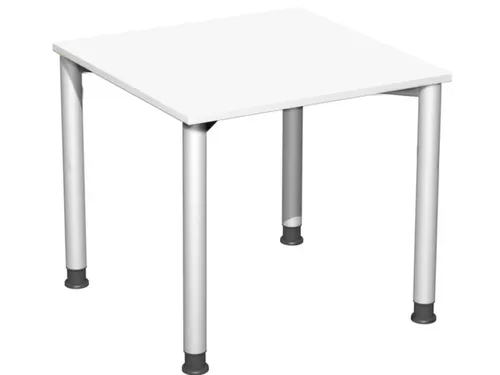 In Hoogte Verstelbaar Bureau 680-800X800X800Mm Blad Wit 4-Voeten
