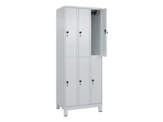 dubbeldekse locker,HxBxD 1950x750x500mm,3x2vak.,vak B 250mm - 2