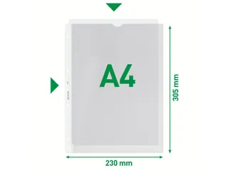 Showtas Leitz 4780 A4 4-gaats Pp 0.13mm Nerf 2 Zijden Open - 13