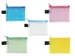 etui A7 PVC-vrij transparant blauw met ritssluiting