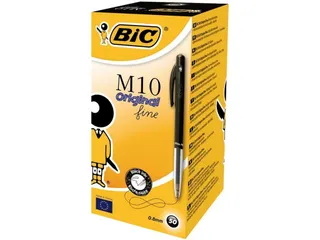 Balpen Bic M10 fijn zwart - 1