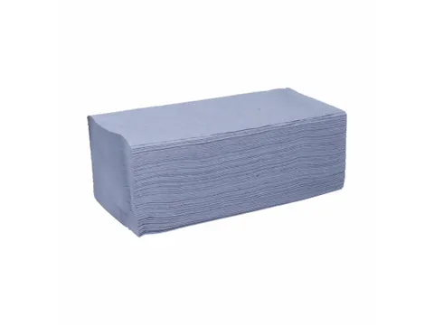 CMT handdoek Blauw 1-laags V-vouw 25x23cm Recycled 5.000 stuks