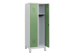 schoollocker,HxBxD 1630x600x500mm,2vak,vak B 300mm,cil.-slot,voeten