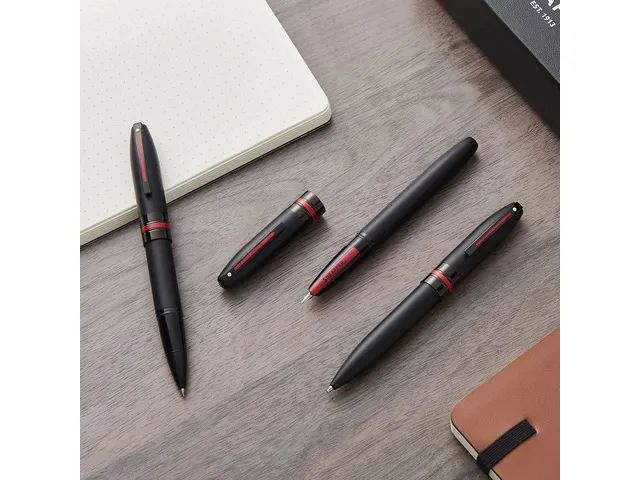 Vulpen SHEAFFER Icon E9108 F Matte black lacquer red PVD trims