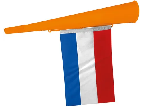 Oranje toeter met vlag