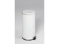 pedaalemmer,30l,HxØ 640x290mm,binnenbak kunststof,romp staal wit