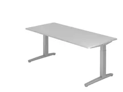In hoogte verstelbaar bureau,HxBxD 680-850x1800x800mm,blad grijs