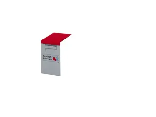 Afvalbak Afvalverzamelaar 15 Liter 355x200x300mm Lichtgrijs/Rood - 1