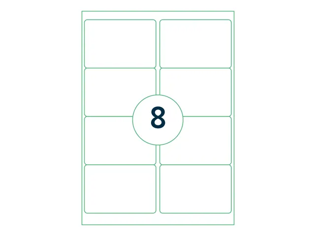 Etiketten Zelfklevend Wit 8 op A4 99.1x67.7mm 1000 Vel
