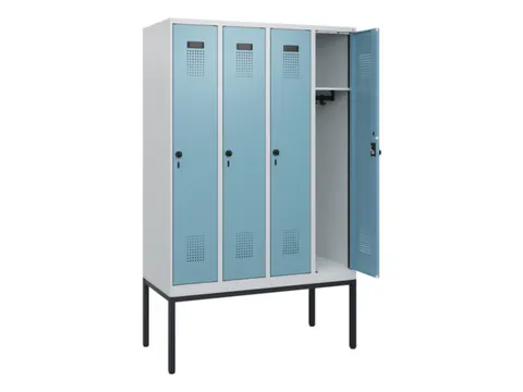 schoollocker,HxBxD 1950x1200x500mm,4vak,vak B 300mm,draaigrendel
