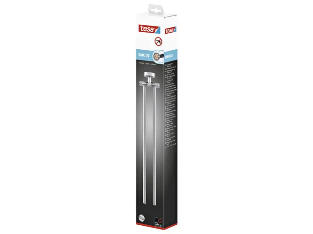 Handdoekhouder Tesa Smooz 40317 Chroom zelfklevend met 2 armen