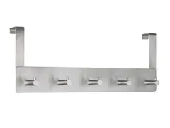 Deurgarderobe Alco zilver 5 haken