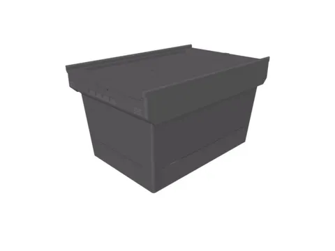 Herbruikbare containers HxLxB 340x610x400mm 58l PP-regeneraat zwart