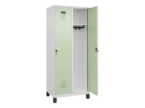 locker,HxBxD 1950x800x500mm,2vak,vak B 400mm,draaigrendel,voeten
