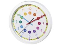 Wandklok voor kinderen Easy Learning, diameter 30 cm, geluidsarm