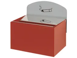 Wandasbak 87x 140x 98mm Achterwand Verzinkt Plaatstaal Rood