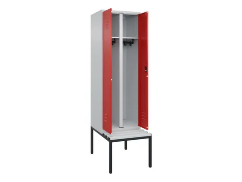 locker voor scheiding van kleding,HxBxD 2120x600x815mm,2vak