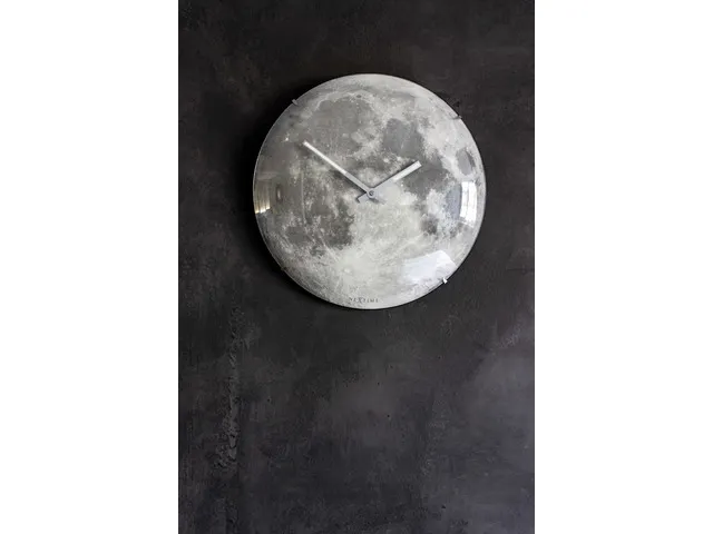 Horloge murale NeXtime 'blauw Moon Dome' Ø35cm verre bombé