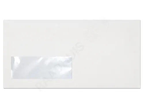 dienstenvelop venster links Raadhuis 110x220mm DL (EA5/6) wit strip