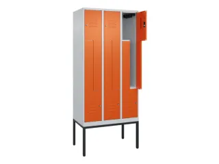 Z-garderobekast,HxBxD 2120x900x500mm,vak B 150/300mm,cil.-slot - 2