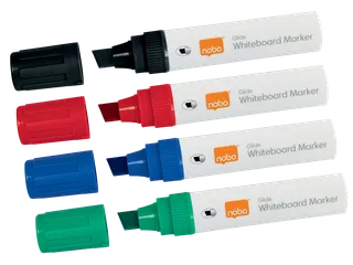 Viltstift Nobo whiteboard Glide schuin assorti 10mm 4st - 6