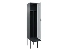 locker met bank,voor scheiding van kleding,HxBxD 2120x400x815mm,1vak