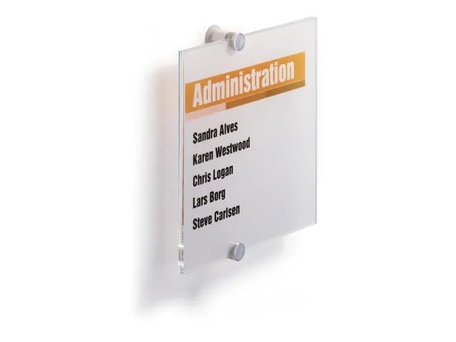 Deurbordje Crystal Sign 210x210mm Transparant