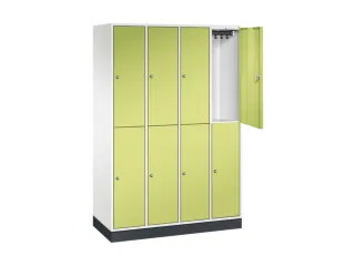 Dubbeldekse garderobekast,HxBxD 1950x1220x500mm,4x2vak.,vak B 260mm - 1
